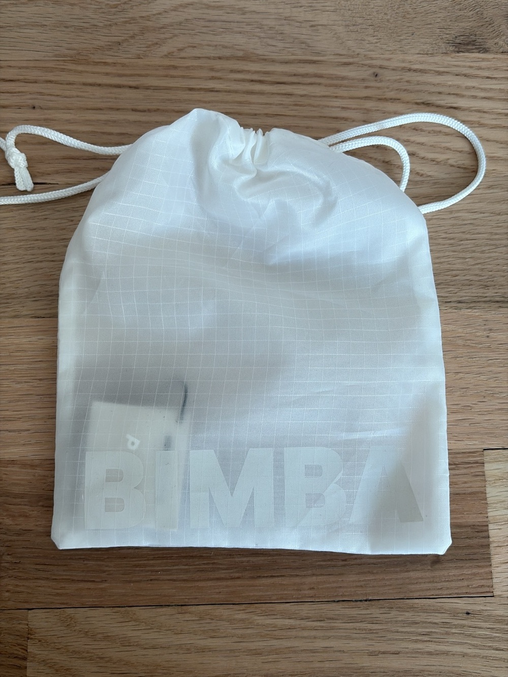 BIMBA White Drawstring Jewelry Pouch